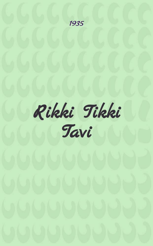 Rikki Tikki Tavi