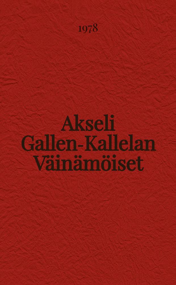 Akseli Gallen-Kallelan Väinämöiset
