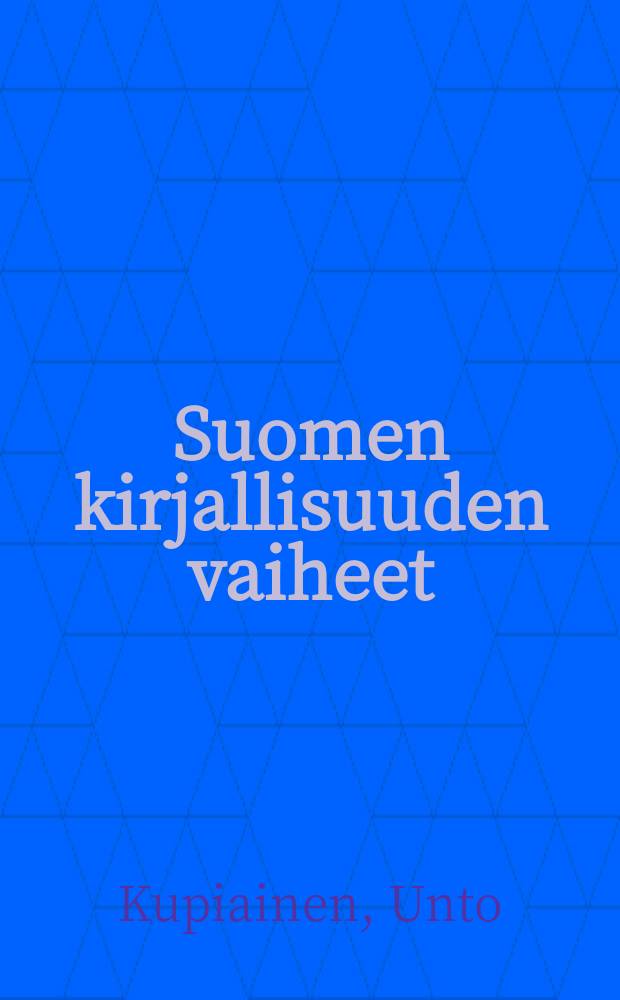 Suomen kirjallisuuden vaiheet