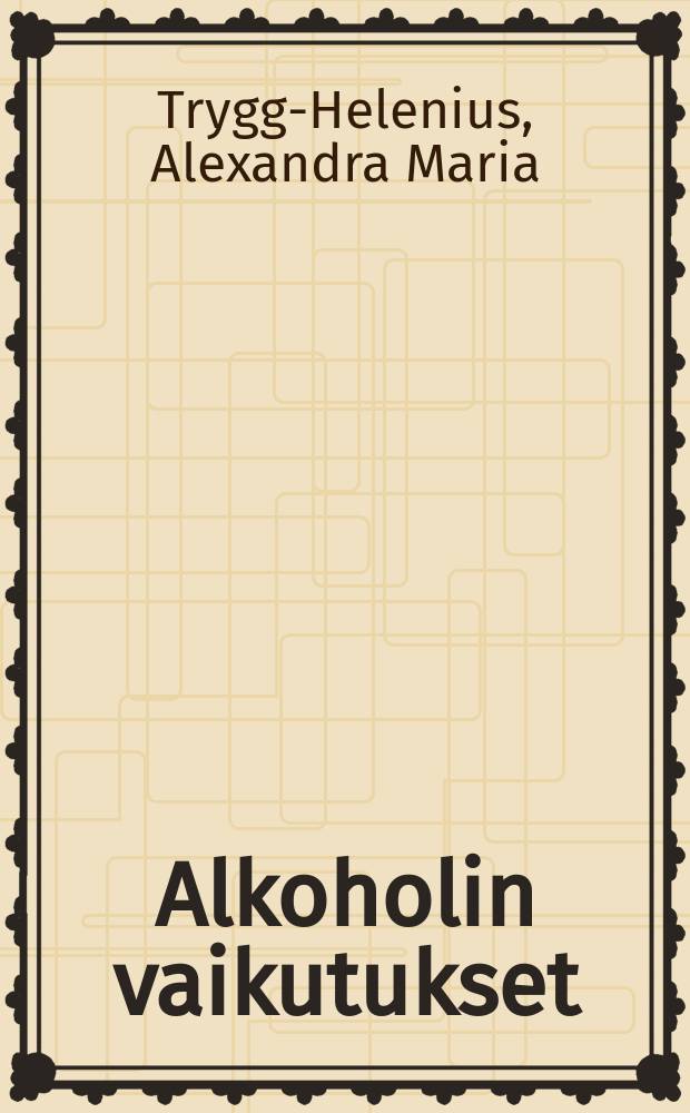 Alkoholin vaikutukset
