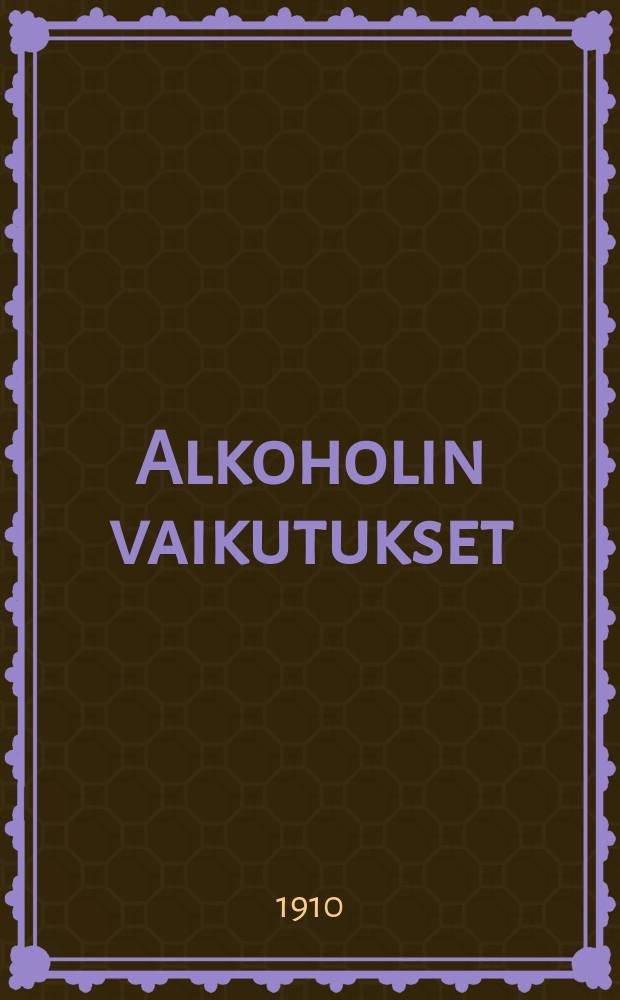 Alkoholin vaikutukset