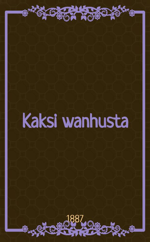 Kaksi wanhusta