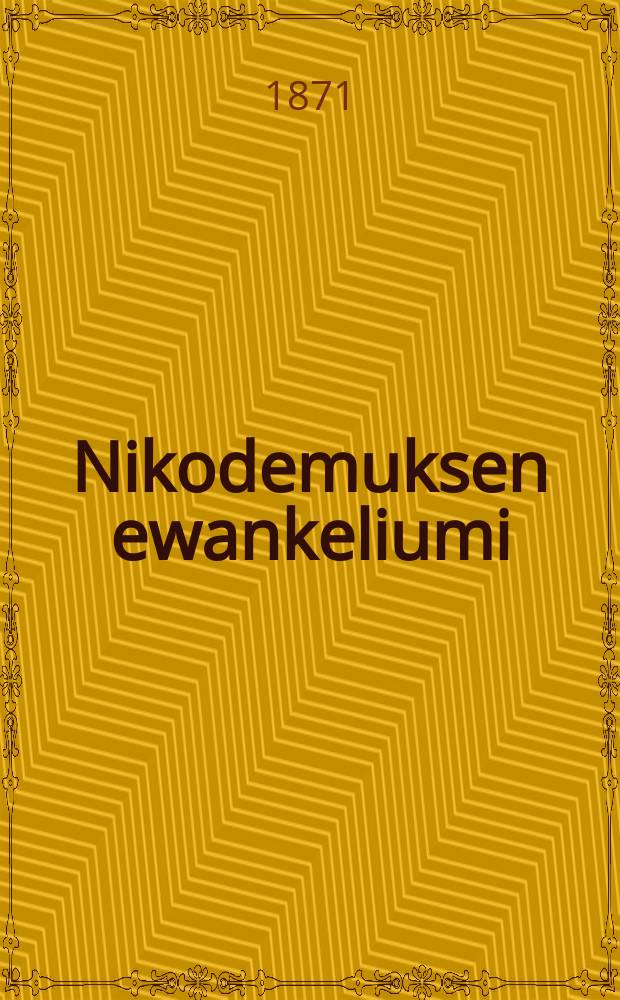 Nikodemuksen ewankeliumi