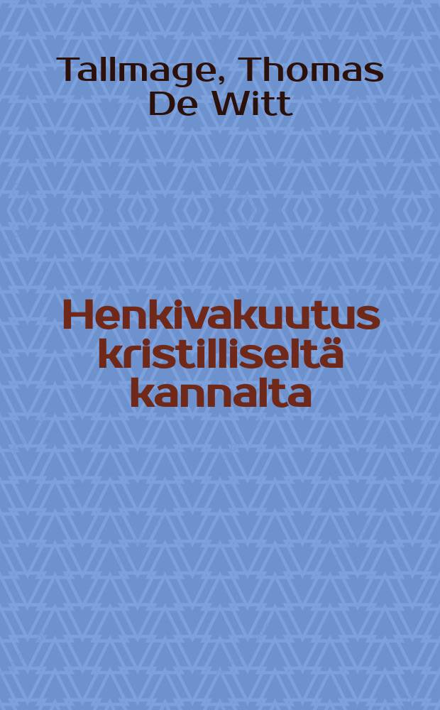 Henkivakuutus kristilliseltä kannalta