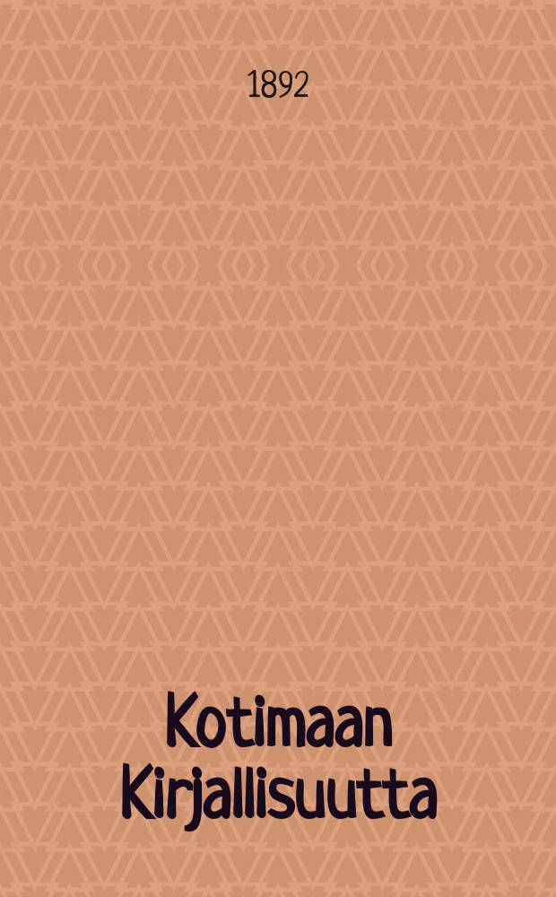 Kotimaan Kirjallisuutta