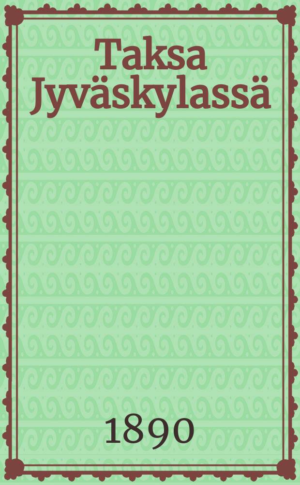 Taksa Jyväskylassä