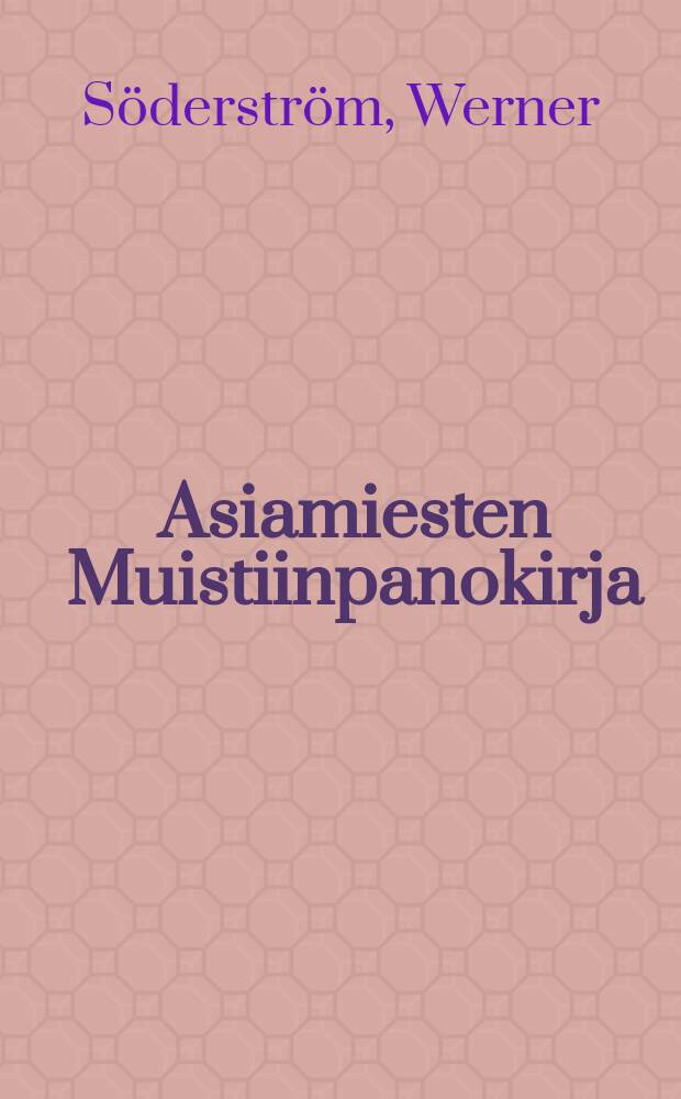 Asiamiesten Muistiinpanokirja