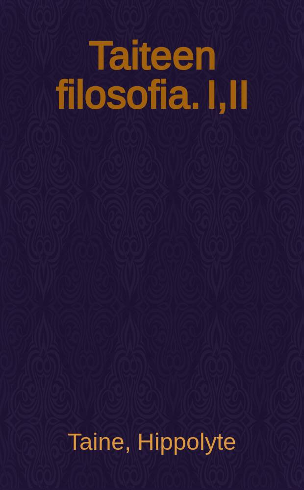 Taiteen filosofia. I,II