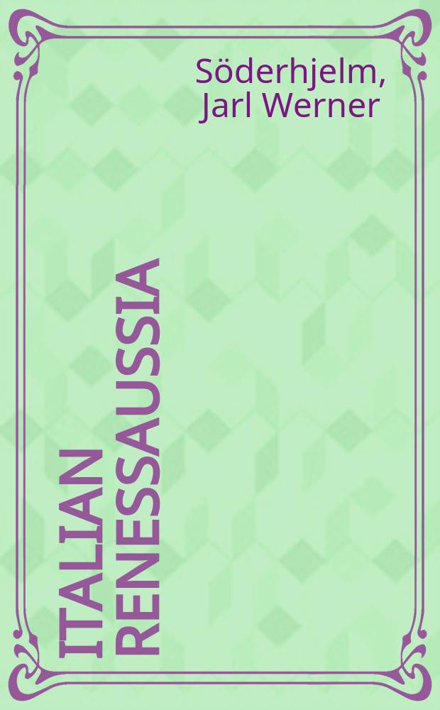 Italian renessaussia