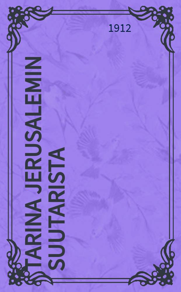 Tarina Jerusalemin suutarista : Suomennos