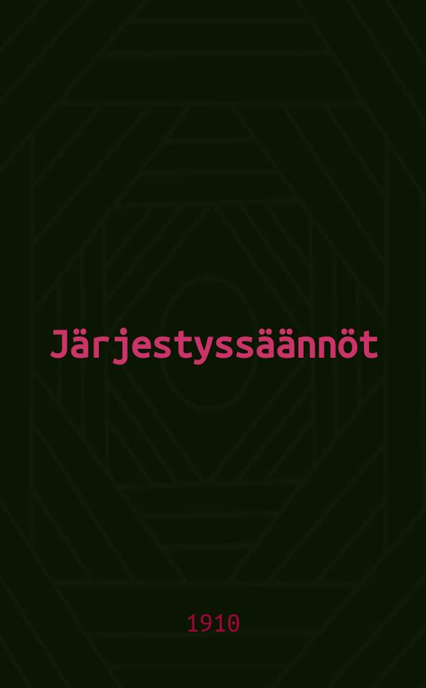 Järjestyssäännöt
