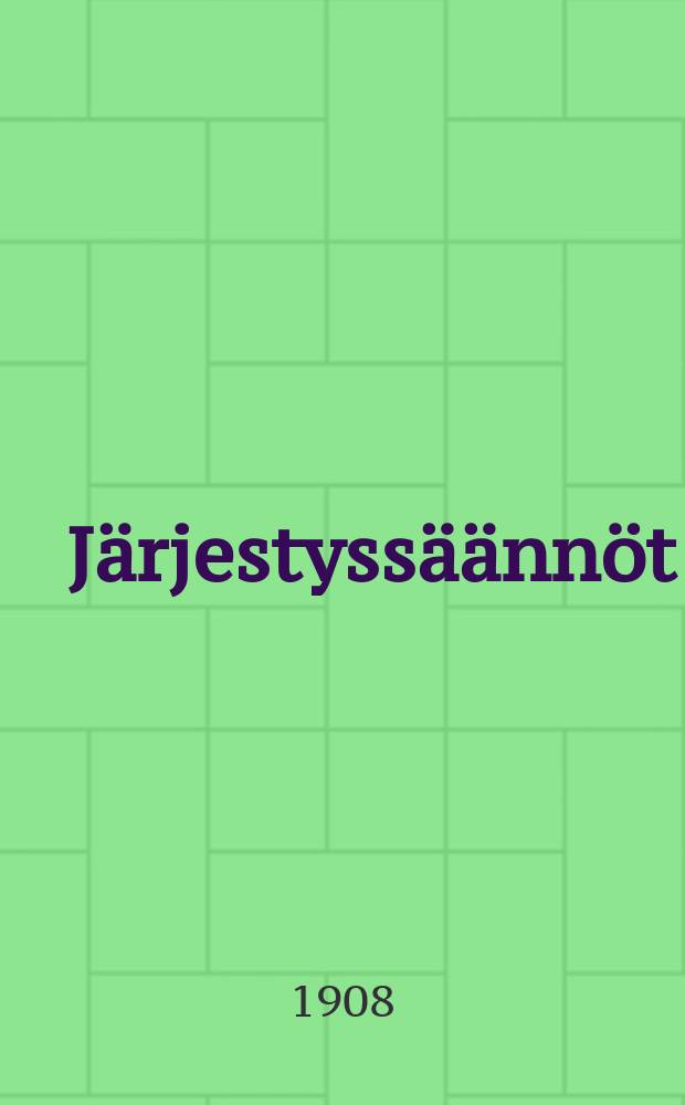 Järjestyssäännöt