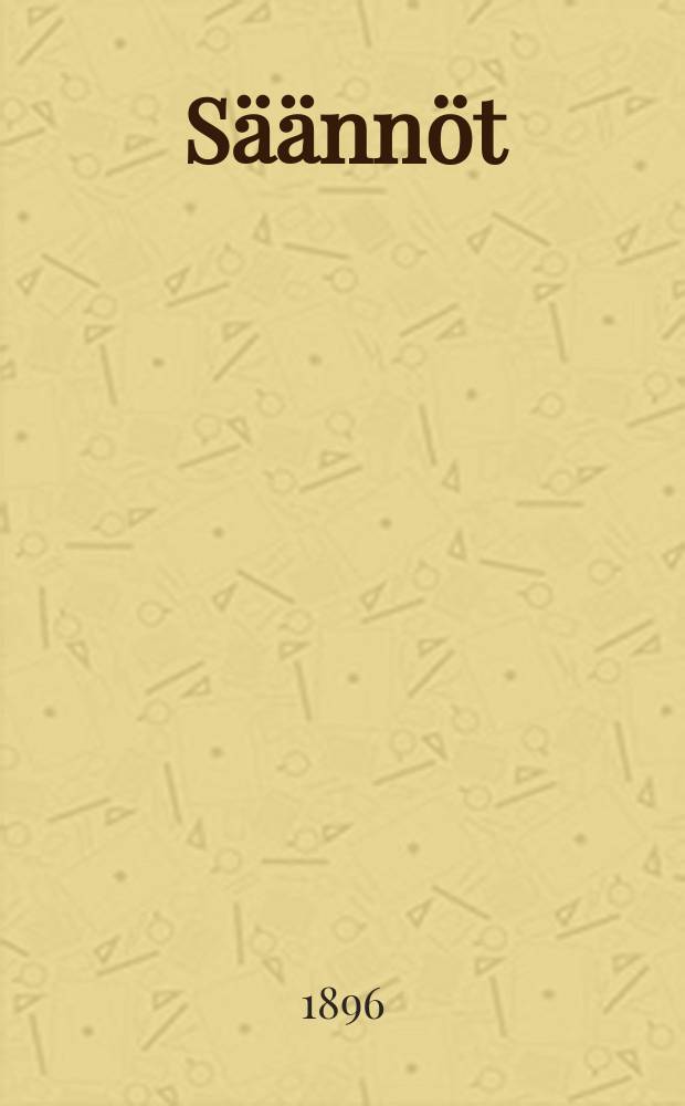 S&auml;&auml;nn&ouml;t