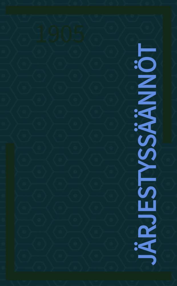 Järjestyssäännöt