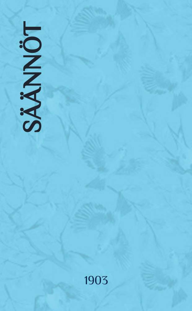 S&auml;&auml;nn&ouml;t