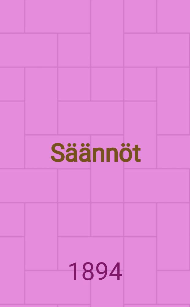 S&auml;&auml;nn&ouml;t