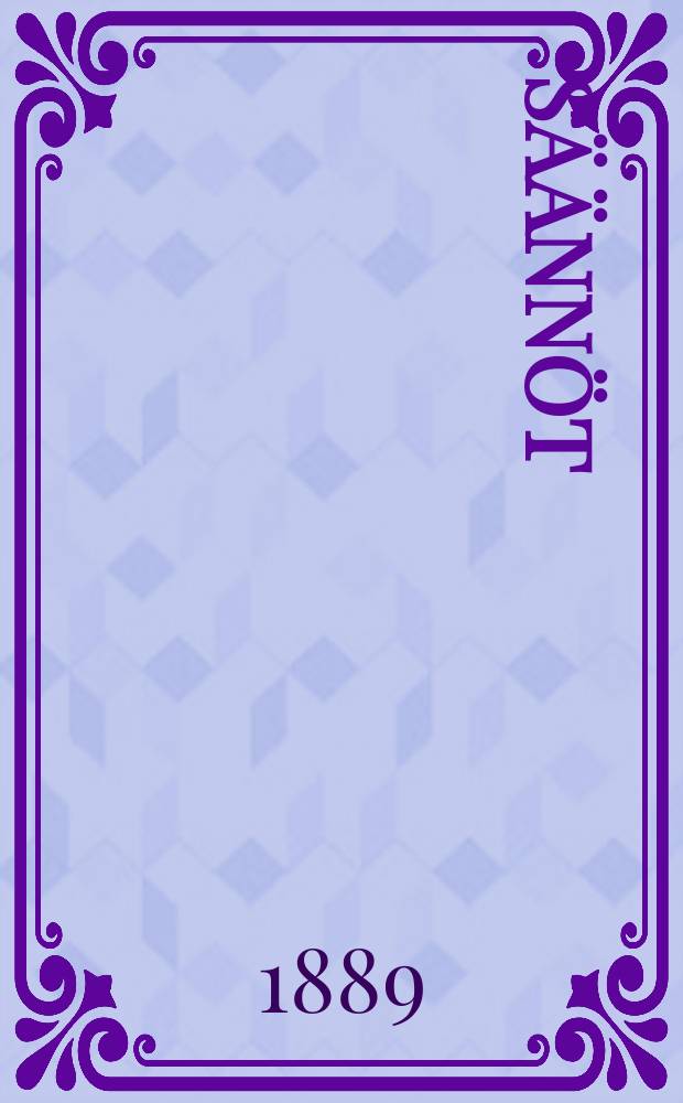 S&auml;&auml;nn&ouml;t