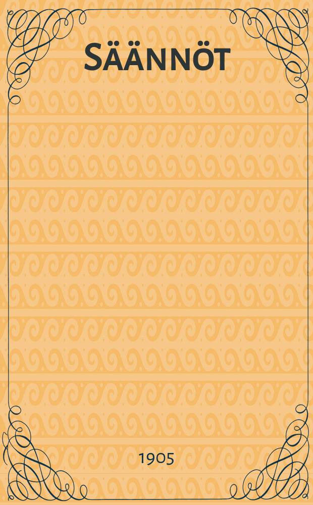 S&auml;&auml;nn&ouml;t