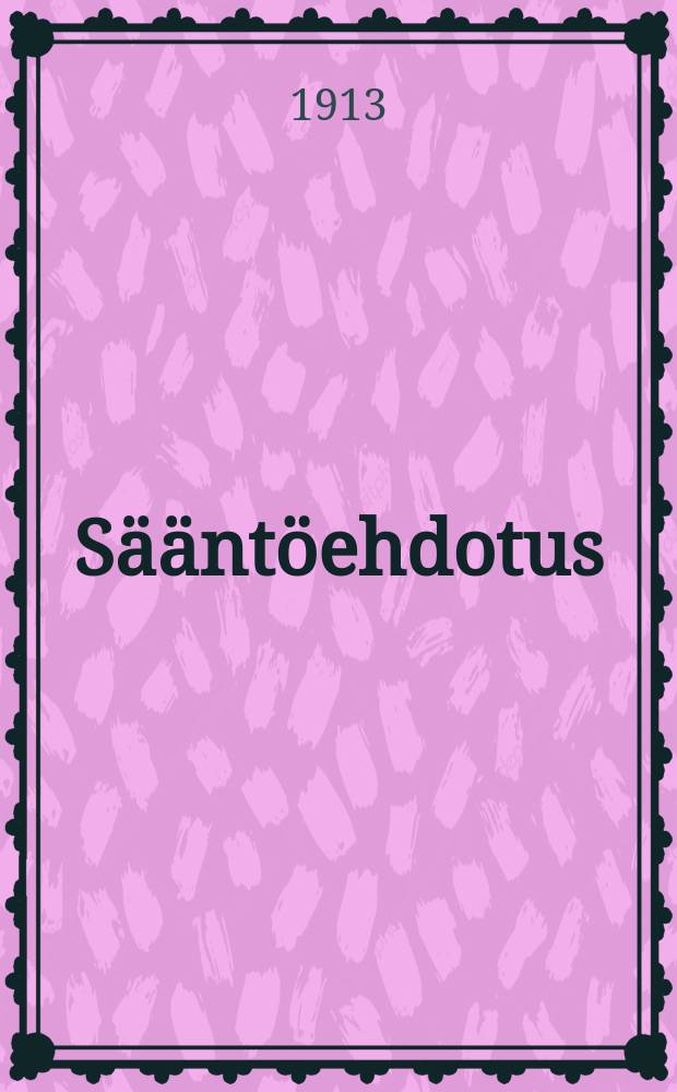Sääntöehdotus