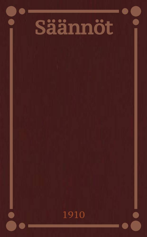 S&auml;&auml;nn&ouml;t