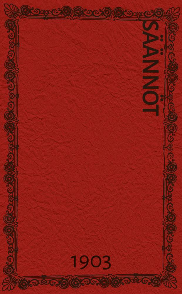 S&auml;&auml;nn&ouml;t