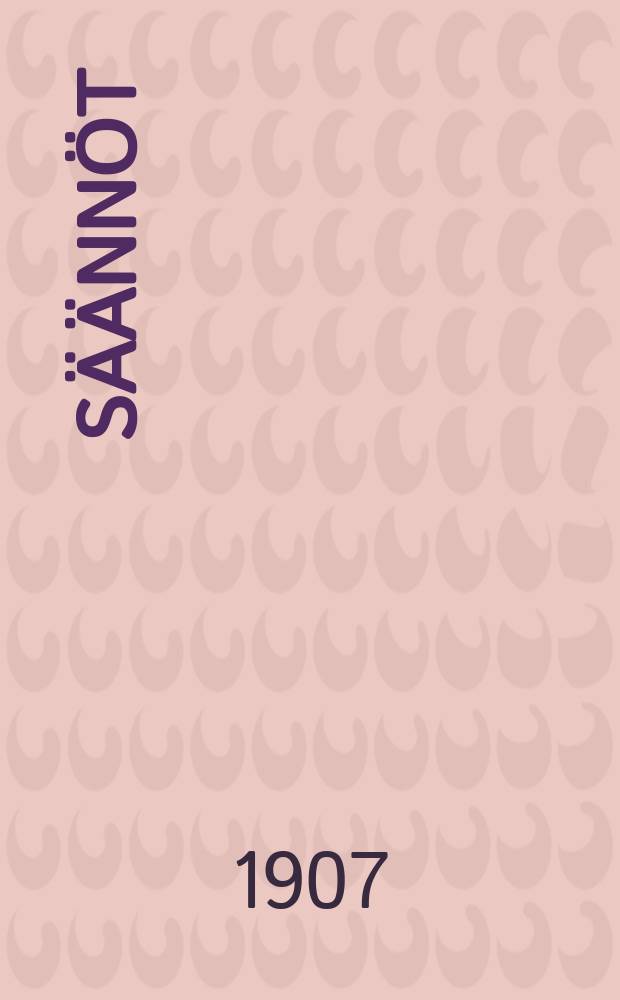 S&auml;&auml;nn&ouml;t