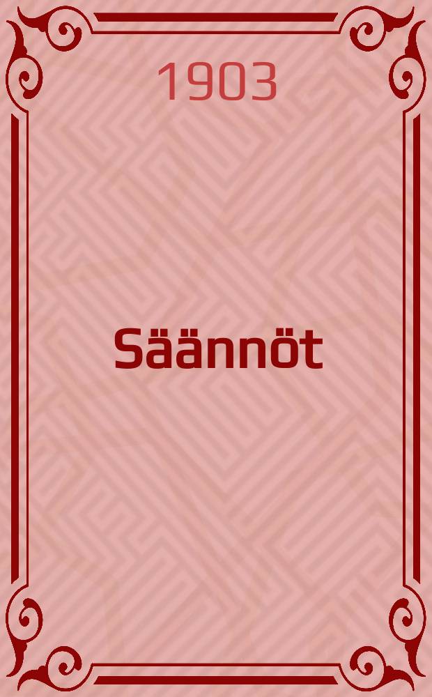 S&auml;&auml;nn&ouml;t