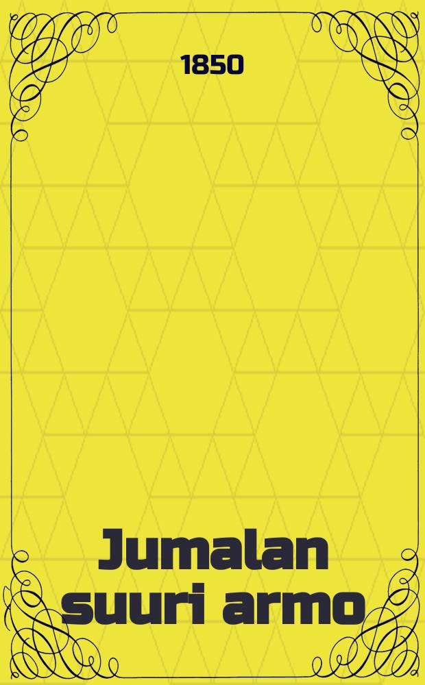 Jumalan suuri armo