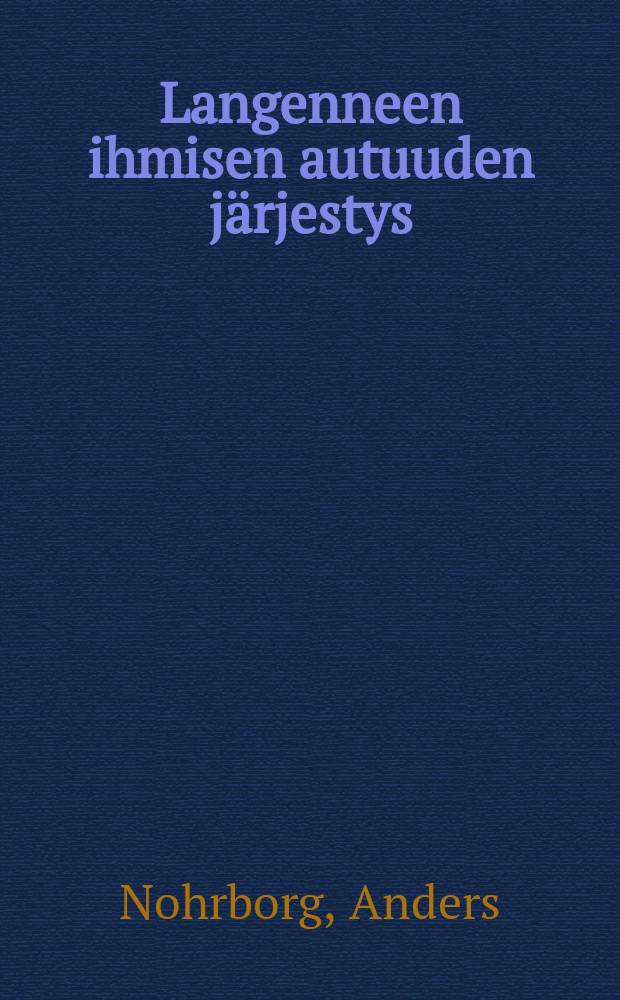 Langenneen ihmisen autuuden j&auml;rjestys