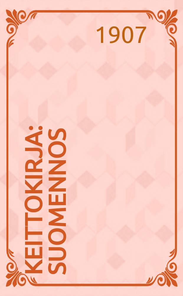 Keittokirja : Suomennos