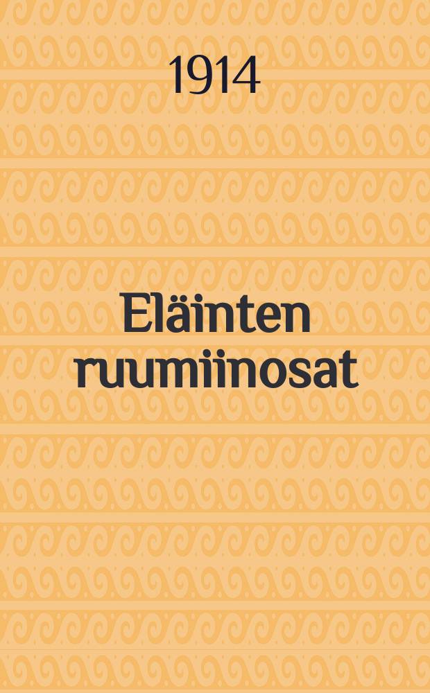 Eläinten ruumiinosat : Suomen ja Viron paikannimissä