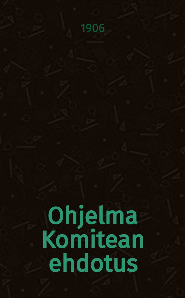 Ohjelma Komitean ehdotus