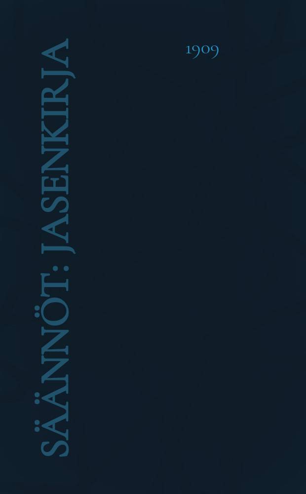 Säännöt : Jasenkirja