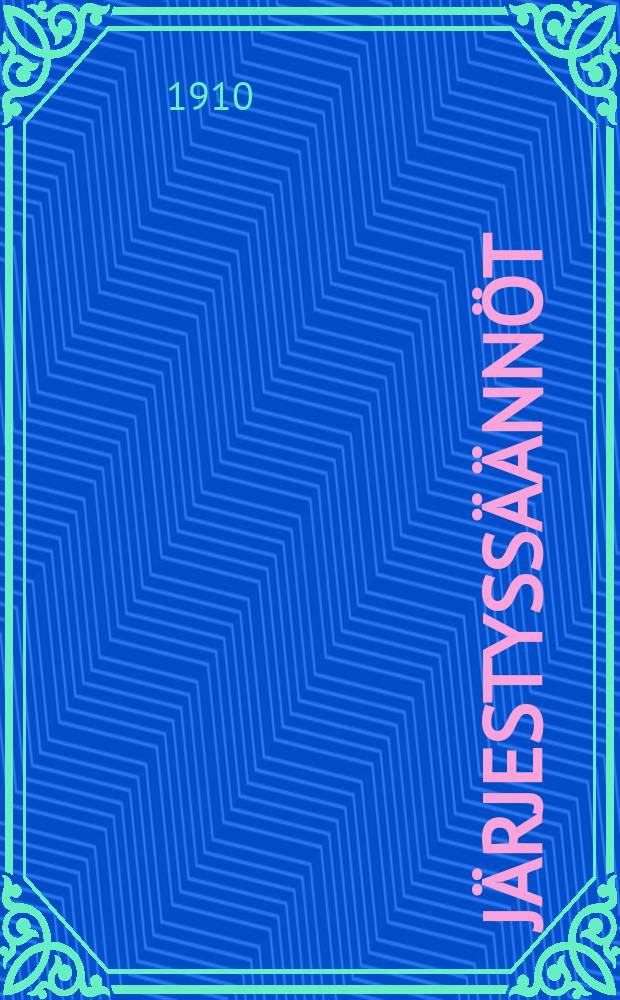 Järjestyssäännöt