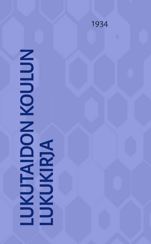 Lukutaidon koulun lukukirja