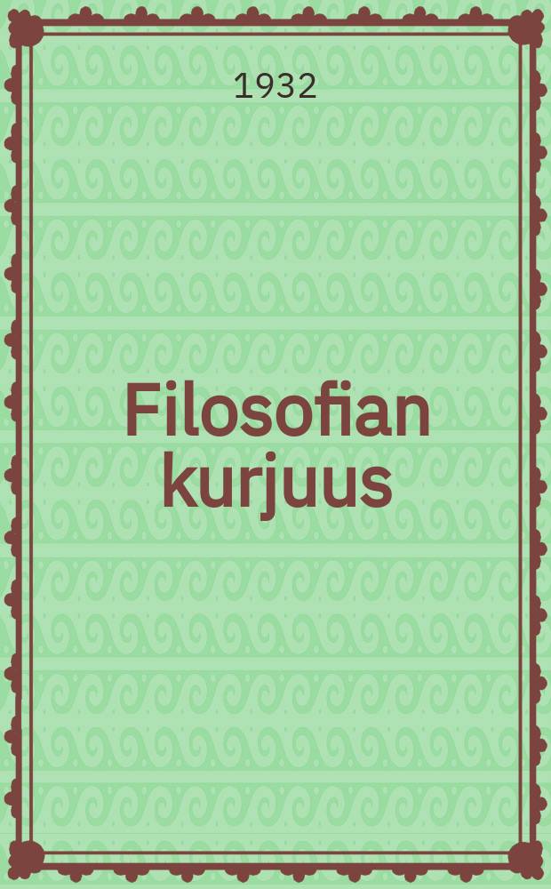 Filosofian kurjuus