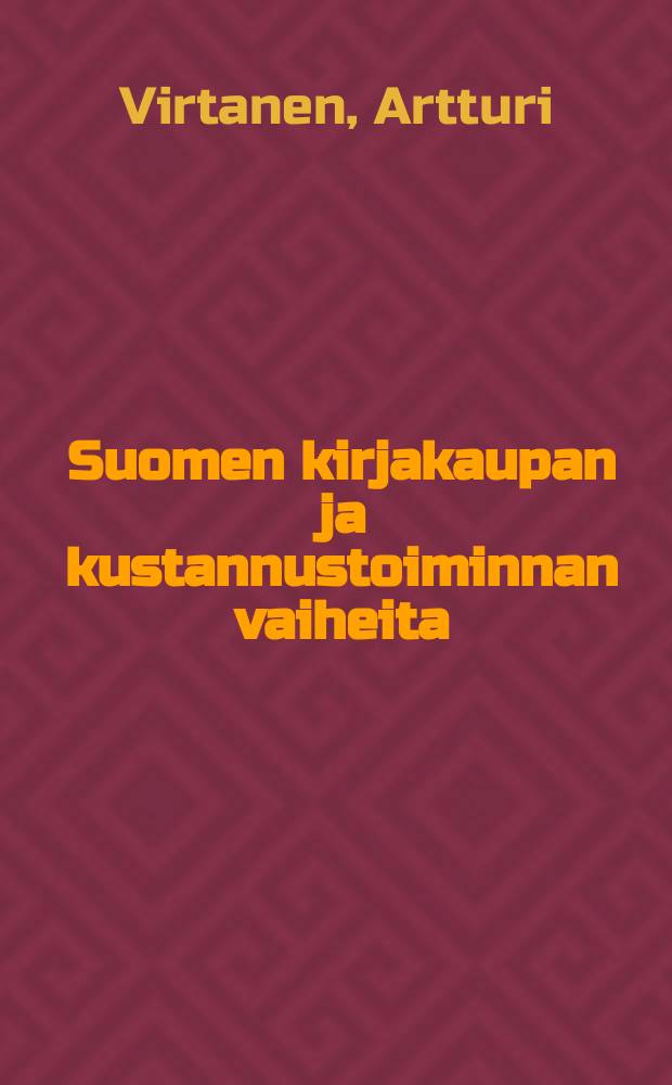 Suomen kirjakaupan ja kustannustoiminnan vaiheita