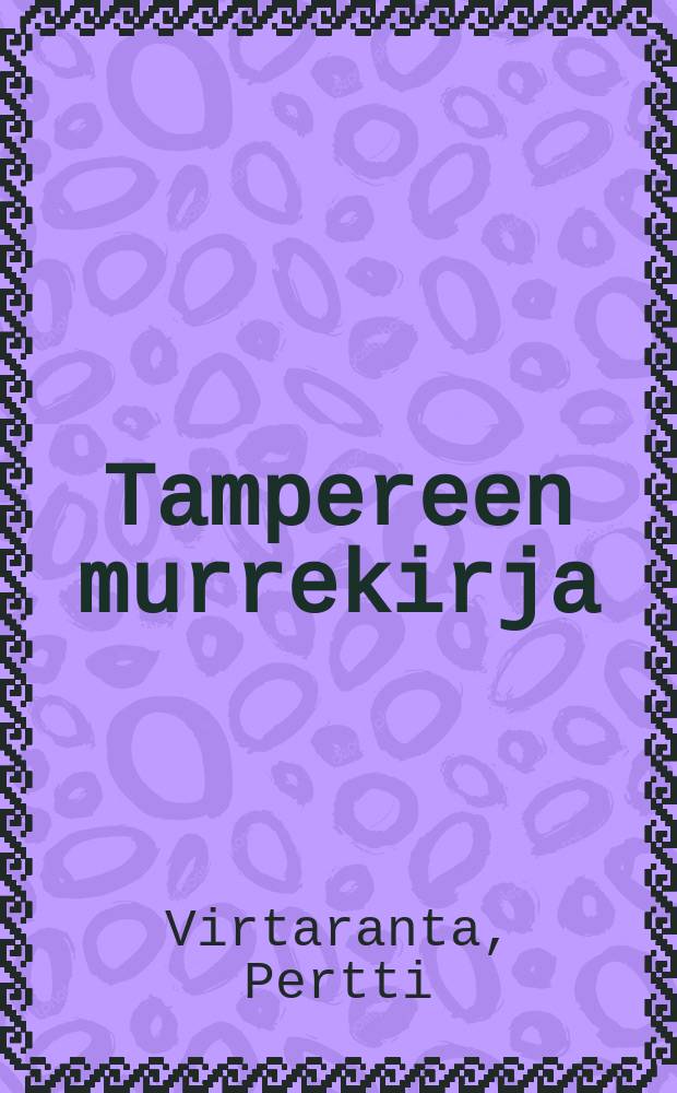 Tampereen murrekirja