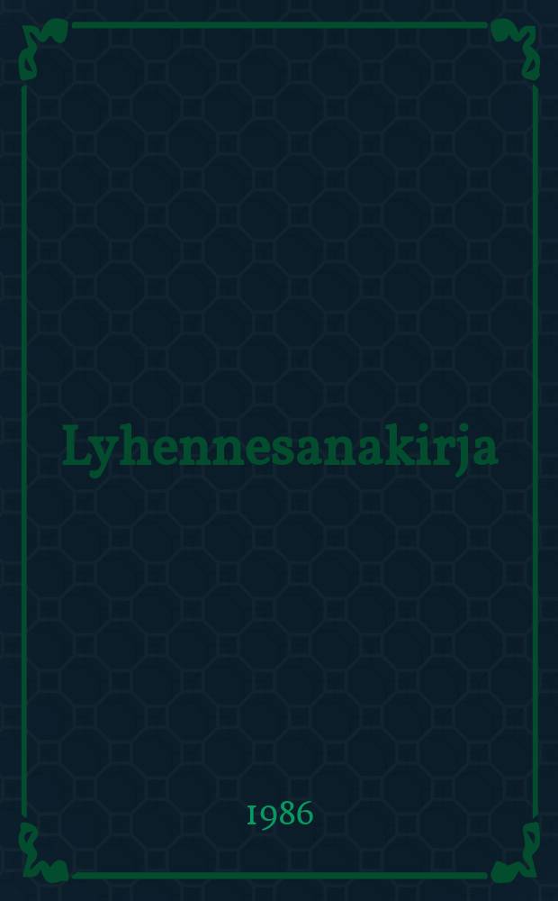 Lyhennesanakirja