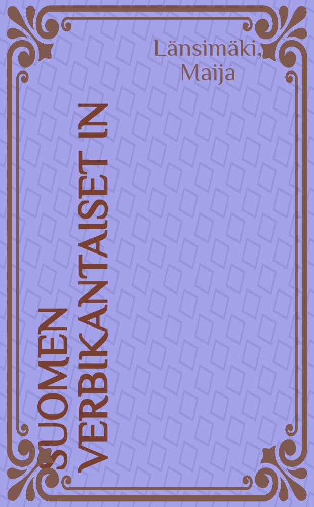 Suomen verbikantaiset in : ime -johdokset
