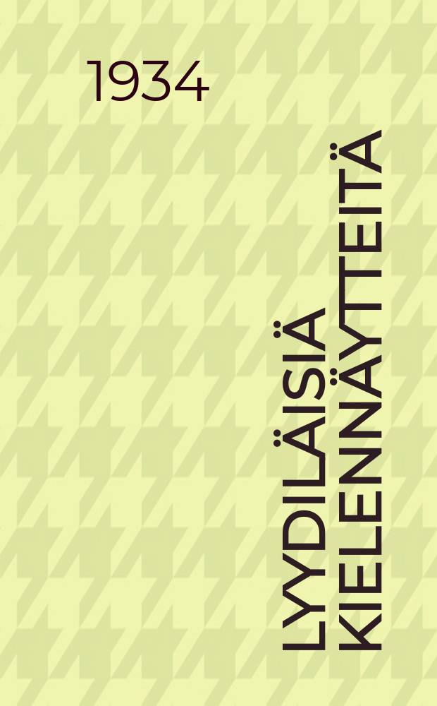 Lyydiläisiä kielennäytteitä