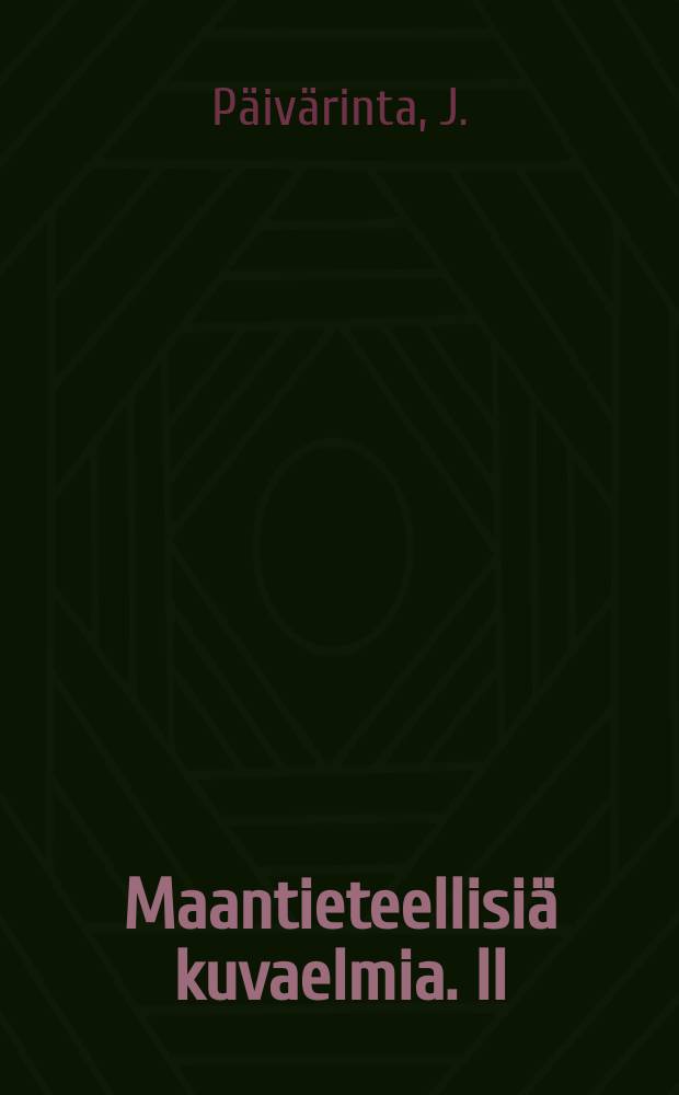 Maantieteellisiä kuvaelmia. II : Norja II