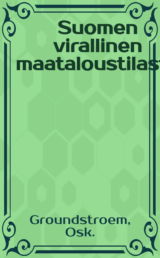 Suomen virallinen maataloustilasto