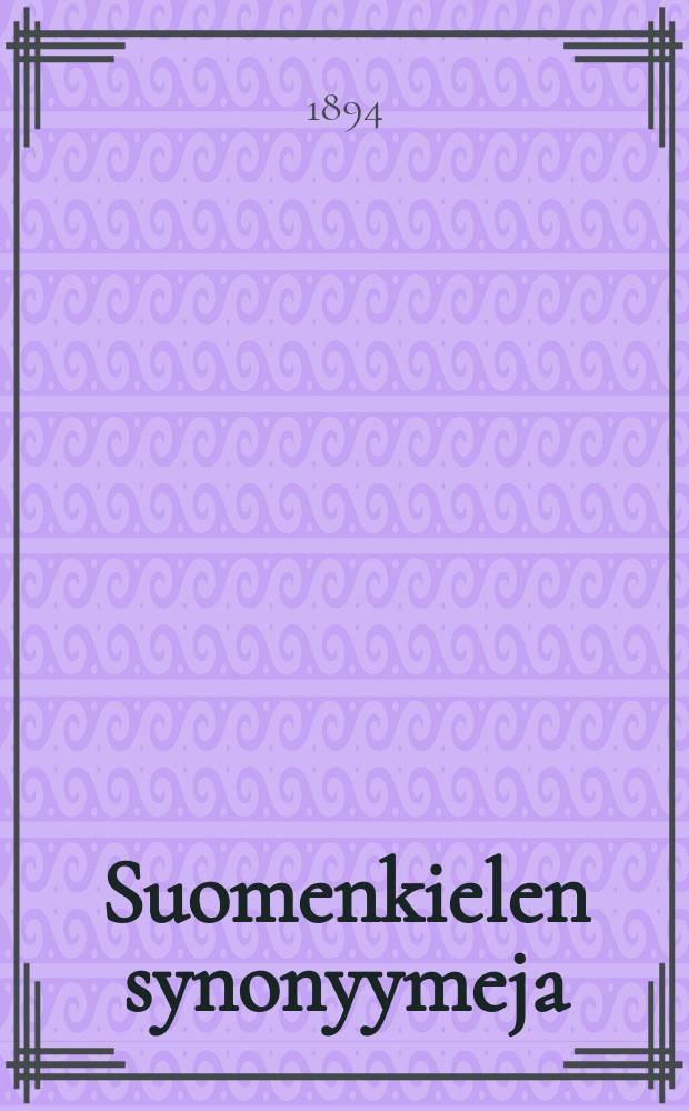 Suomenkielen synonyymeja