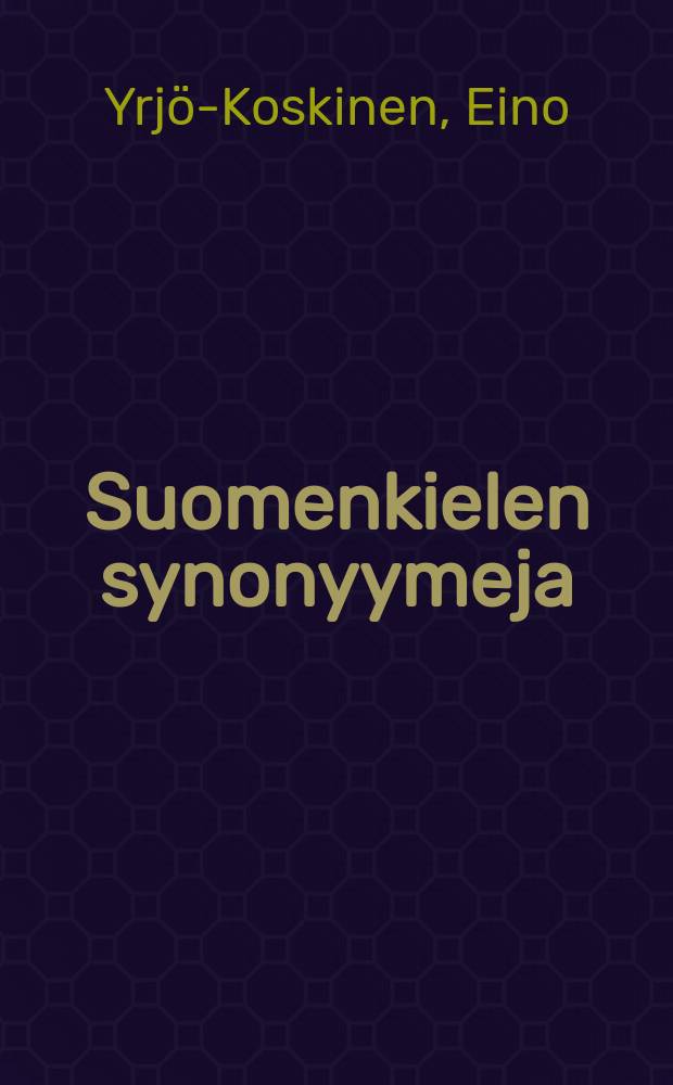 Suomenkielen synonyymeja = Синонимы финского языка