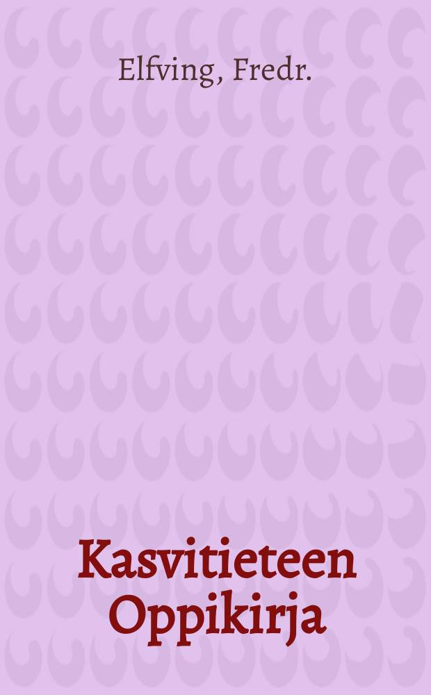 Kasvitieteen Oppikirja