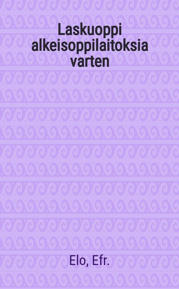 Laskuoppi alkeisoppilaitoksia varten
