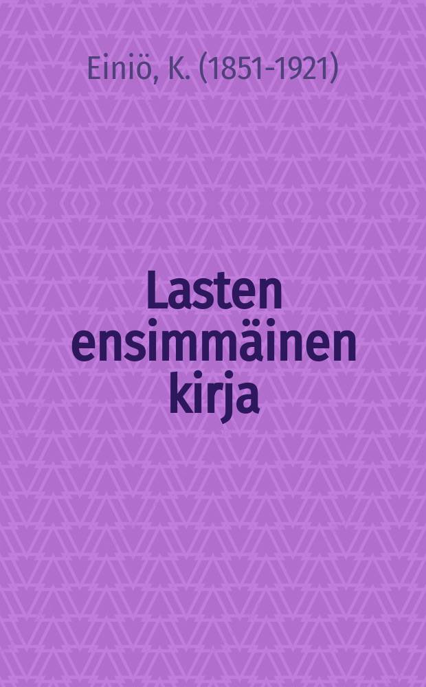Lasten ensimmäinen kirja