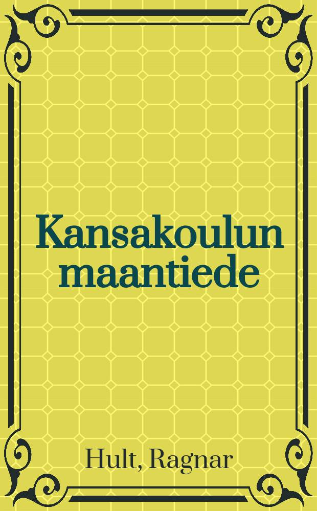 Kansakoulun maantiede