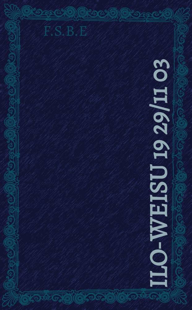 Ilo-Weisu 19 29/11 03